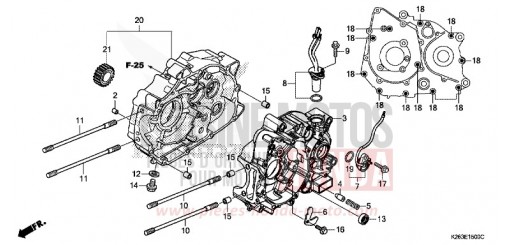 CARTER MOTEUR MSX125D de 2013
